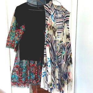 2 piece bundle Kimono, Cover Up - colorful, boho,chic